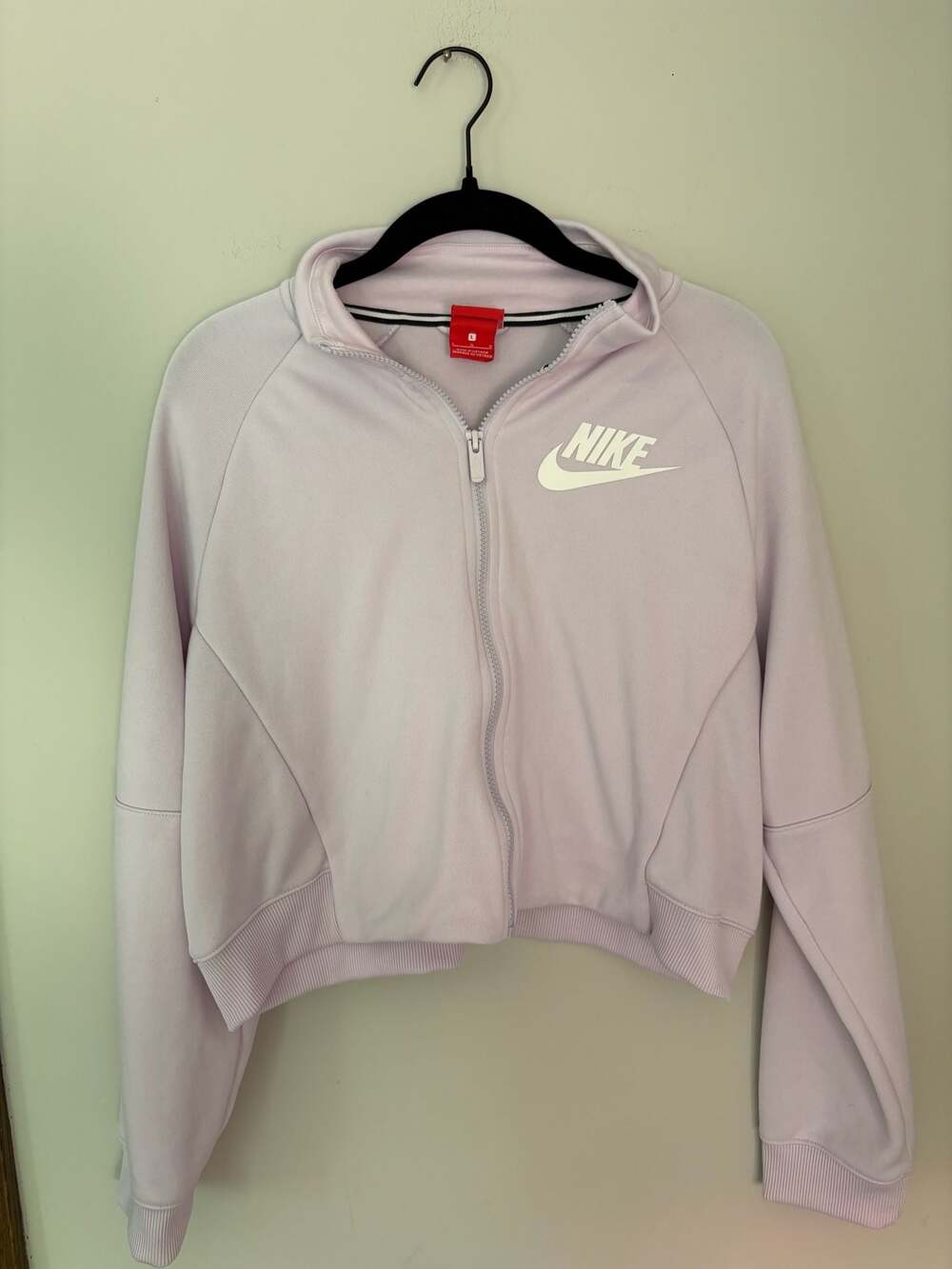 Nike Women's Full Zip Cropped Track Jacket Light Purple Size L